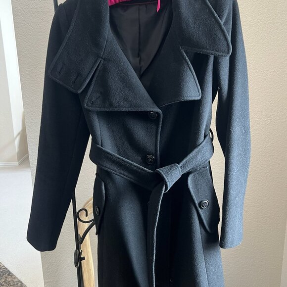 Black Wool Coat DKNY - Picture 2 of 5